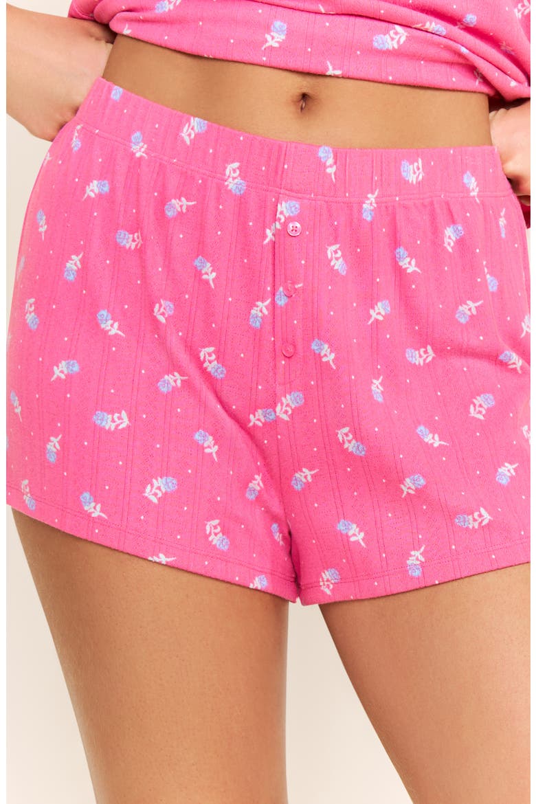 Blissful Pointelle Short Pajamas, Alternate, color, FUCHSIA WILD ROSE