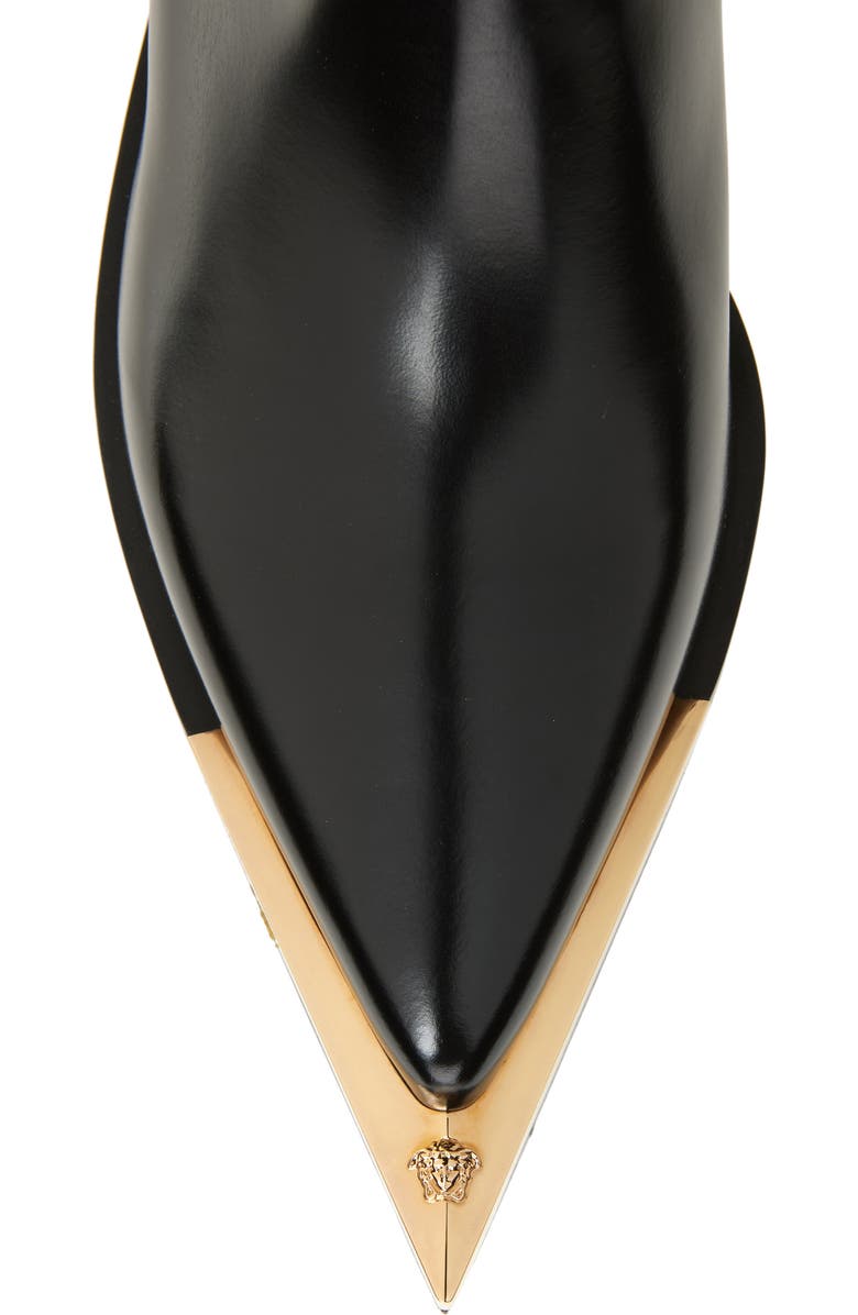 Versace Arrow Pointed Toe Boot, Alternate, color,