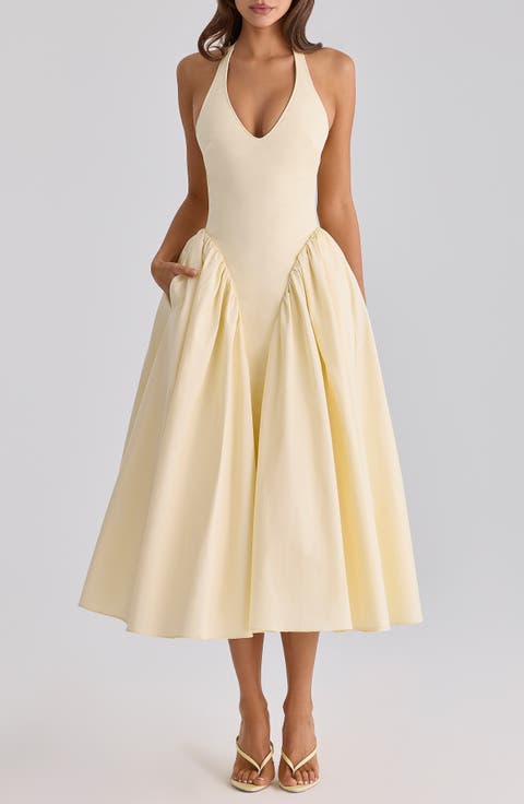 Marilyn Halter Cotton Blend Midi Sundress