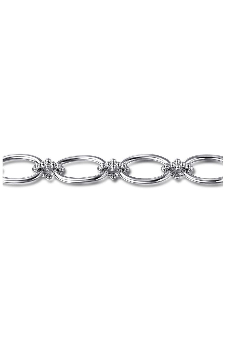 Bujukan Oval Link Chain Sterling Silver Bracelet, Alternate, color, STERLING SILVER