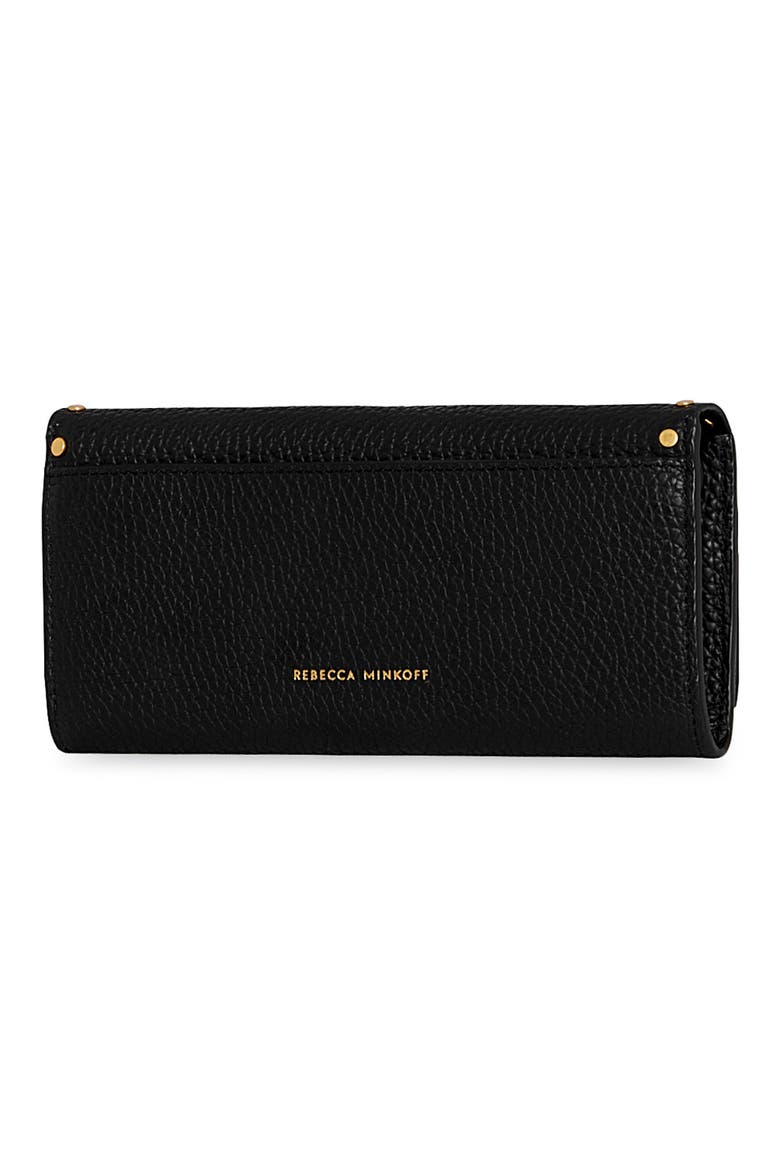 Darren Leather Continental Wallet, Alternate, color, BLACK