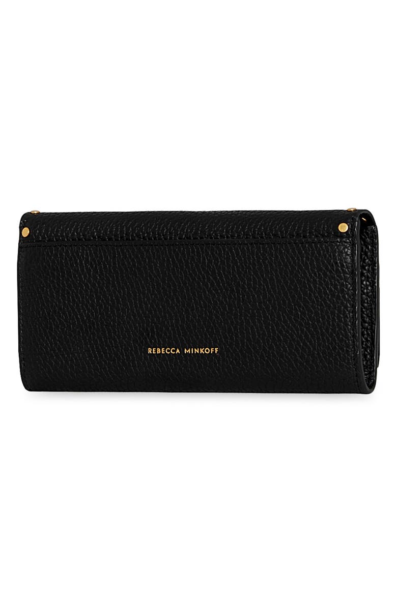 Rebecca Minkoff Darren Leather Continental Wallet, Alternate, color, Black