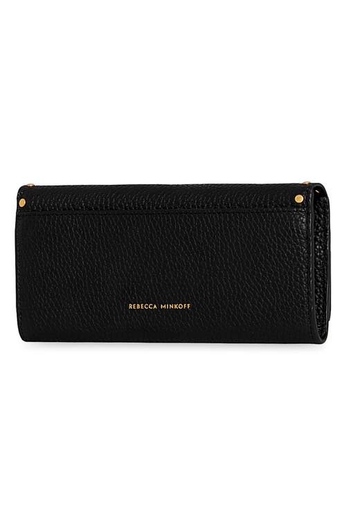 Rebecca Minkoff Darren Leather Continental Wallet In Black