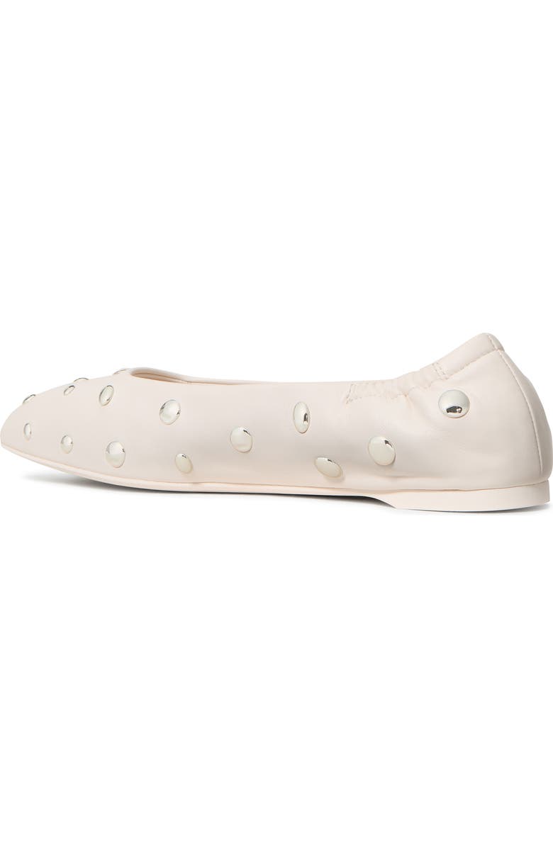 Kate Spade New York halo studded leather ballet flat, Alternate, color, Cream