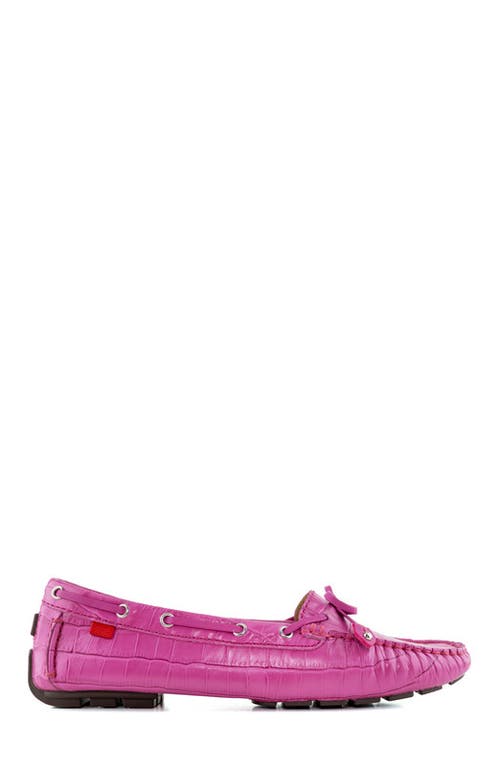 Marc Joseph New York Cypress Hill Croco Tiebow Driver Loafer In Purple