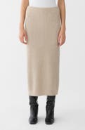 Lafayette 148 New York Cabled Cashmere Knit Midi Skirt