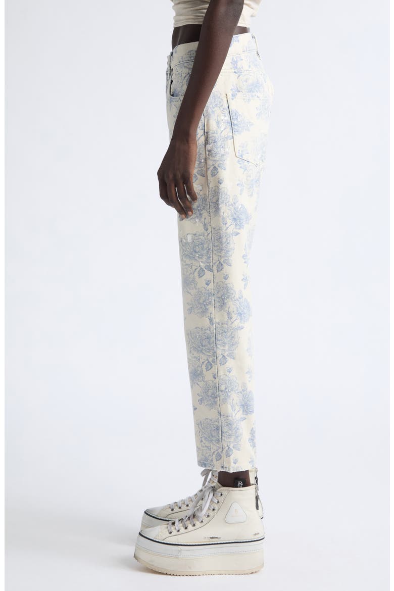 Floral Boyfriend Jeans, Alternate, color, DUSTBLOOM INDIGO