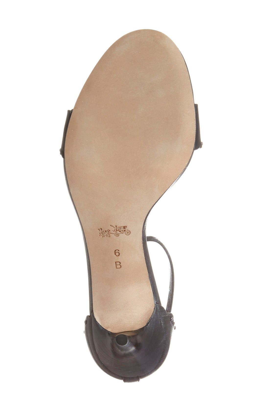 'Monica' Sandal, Alternate, color, BLACK LEATHER