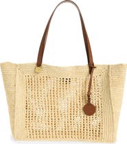 Mulberry Crochet Raffia Tote