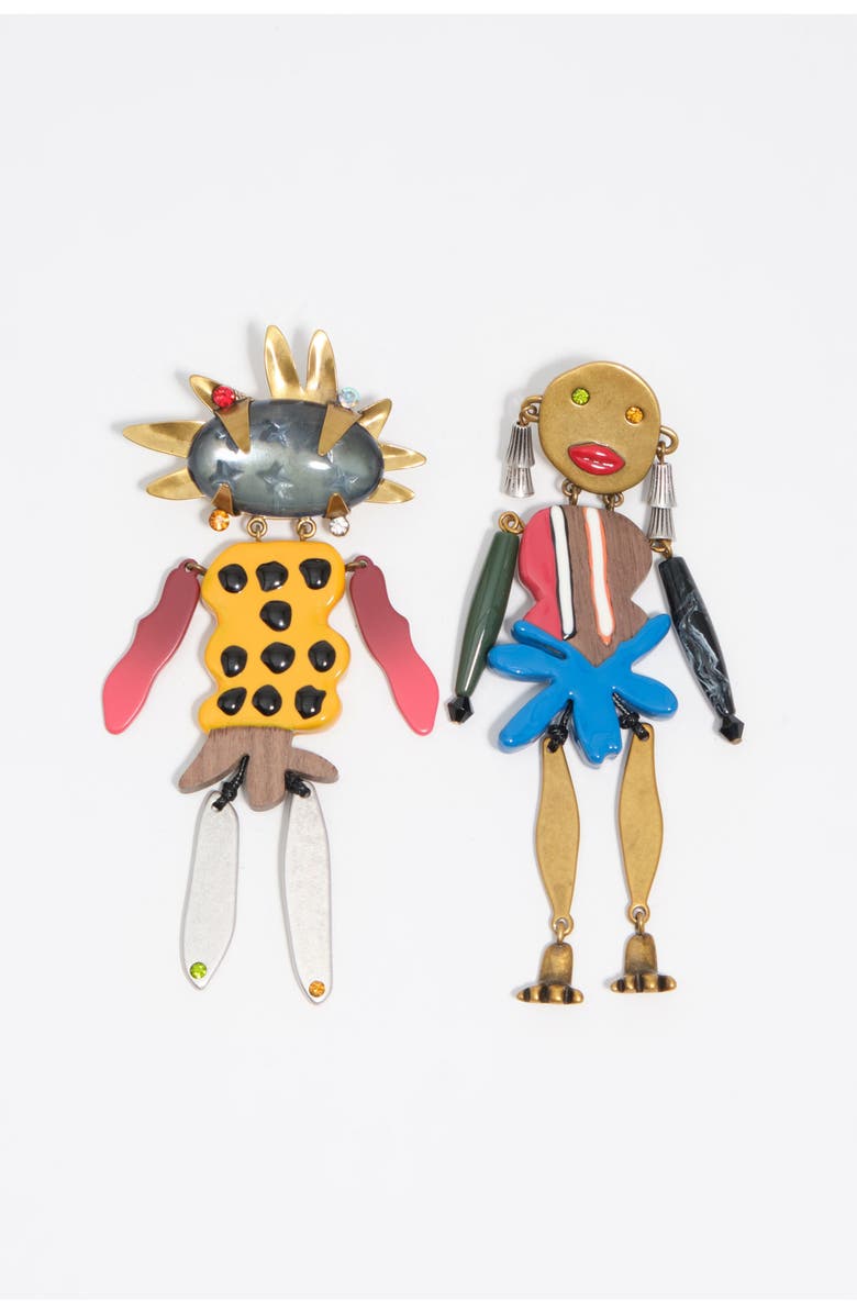 Bimba y Lola Aged Dancer Long Earrings, Main, color, Blue