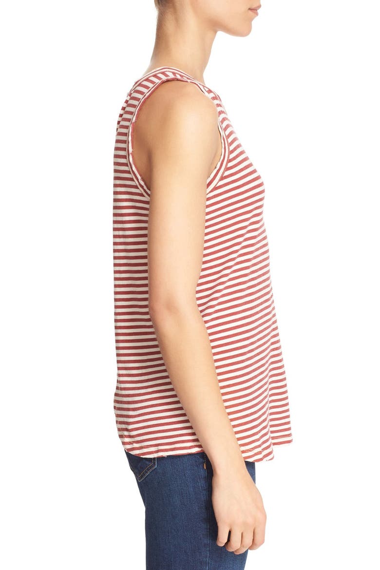 'The Cross Back Muscle' Stripe Cotton Tee, Alternate, color, BIRKIN STRIPE