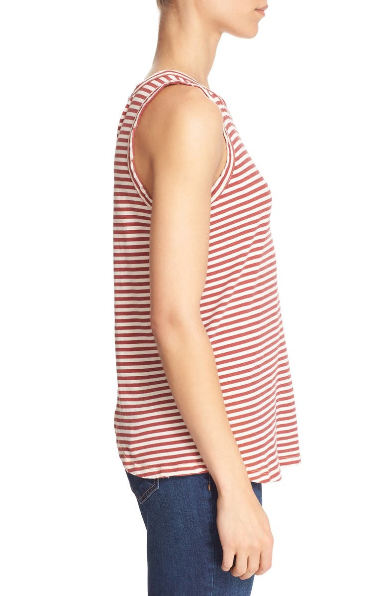 Current/Elliott 'The Cross Back Muscle' Stripe Cotton Tee, Alternate, color, 