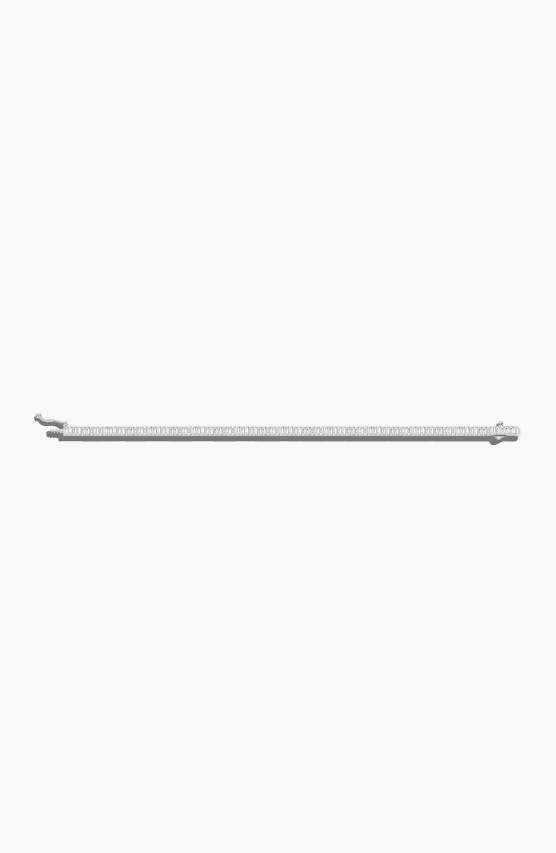 Aurate Lab Grown Sapphire Baguette Tennis Bracelet, Alternate, color, Sterling Silver