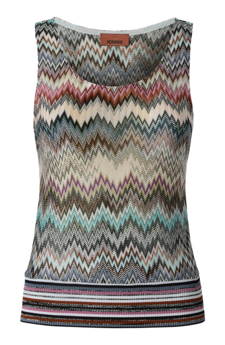 Missoni Sleeveless Top In Viscose With Zigzag Pattern, Alternate, color,