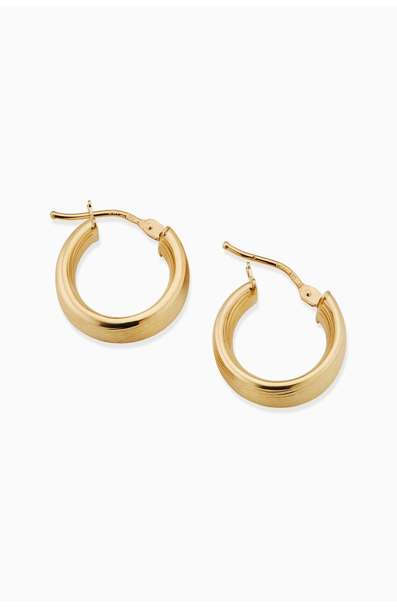 Oradina 14K Yellow Gold Linear Band Hoops, Alternate, color, Yellow Gold