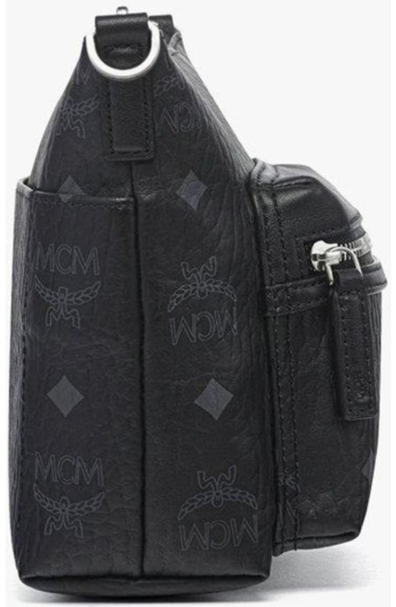 MCM Aren Crossbody in Visetos, Alternate, color, Black
