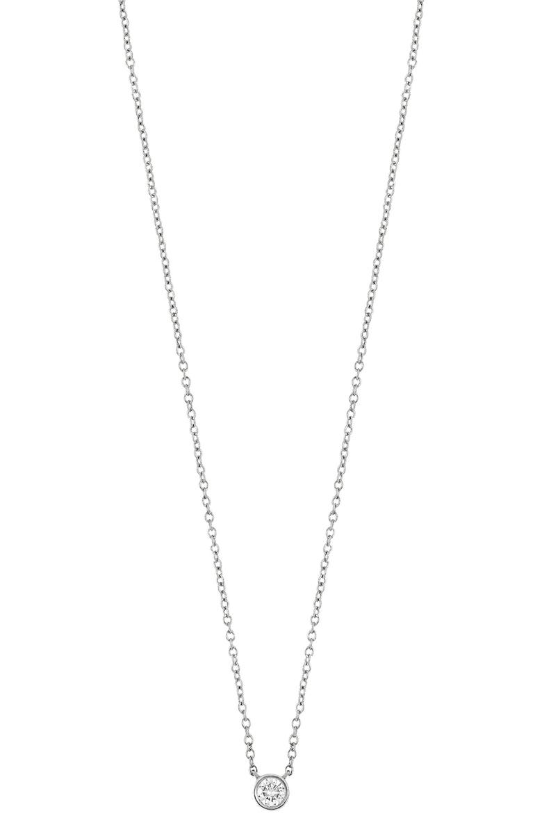 Bony Levy Bezel Set Diamond Pendant Necklace - 0.05 ctw, Main, color, 