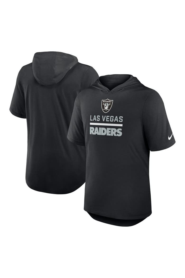 Men's Nike Black Las Vegas Raiders Lockup Tri-Blend Hoodie T-Shirt, Main, color, Black