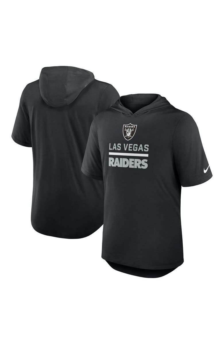 Nike Men's Nike Black Las Vegas Raiders Lockup Tri-Blend Hoodie T-Shirt, Main, color, Black