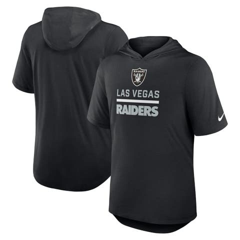 Men's Nike Black Las Vegas Raiders Lockup Tri-Blend Hoodie T-Shirt