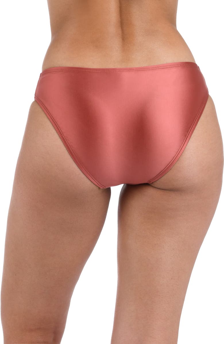 La Blanca Earth Hipster Bikini Bottoms, Alternate, color, Sienna