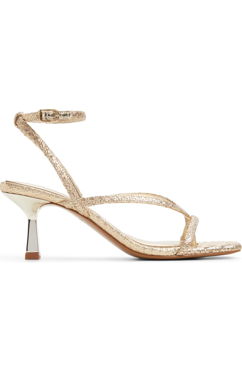 ALDO Dorinda Ankle Strap Sandal, Alternate, color, Gold