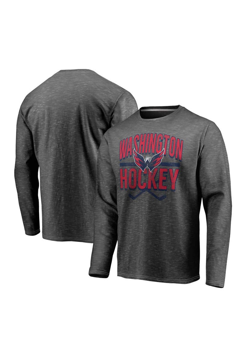 Men's Fanatics Gray Washington Capitals Iced Out Long Sleeve T-Shirt, Alternate, color, Gray
