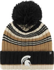 '47 Women's '47 Khaki Michigan State Spartans Barista Cuffed Knit Hat with Pom