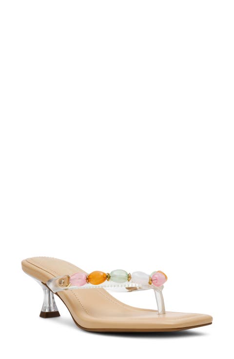 Gwenn Stone Embellished Thong Sandal (Women)