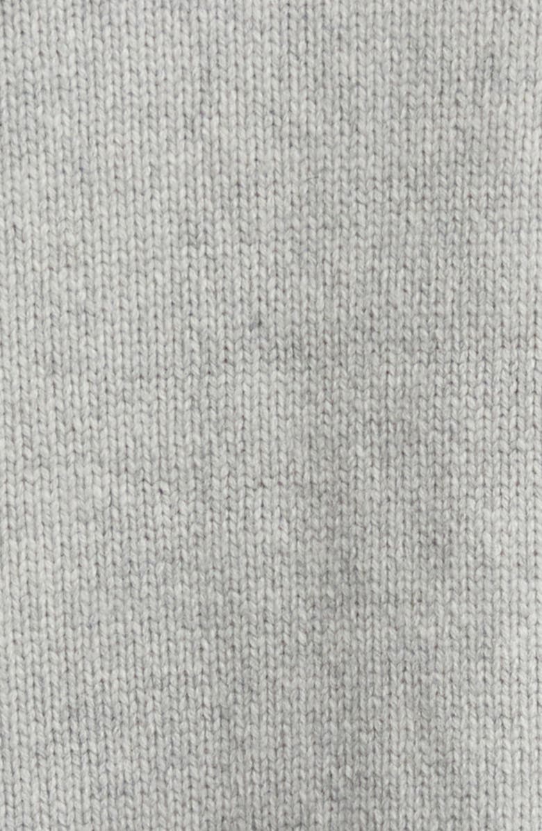 JW Anderson Anchor Embroidered Zip Hoodie Sweater, Alternate, color, Light Grey Melange