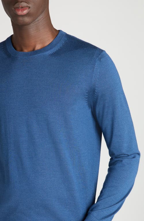 Tom Ford Fine Gauge Cashmere & Silk Crewneck Sweater In Blue