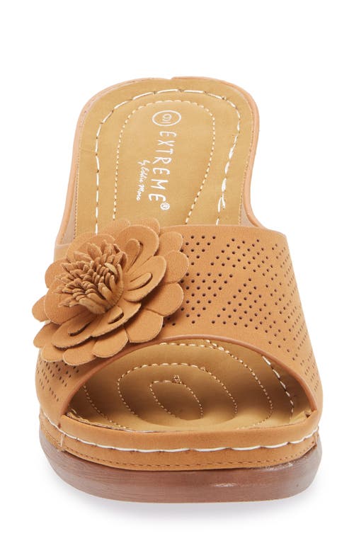 Shop Extreme By Eddie Marc Flower Wedge Slide Sandal