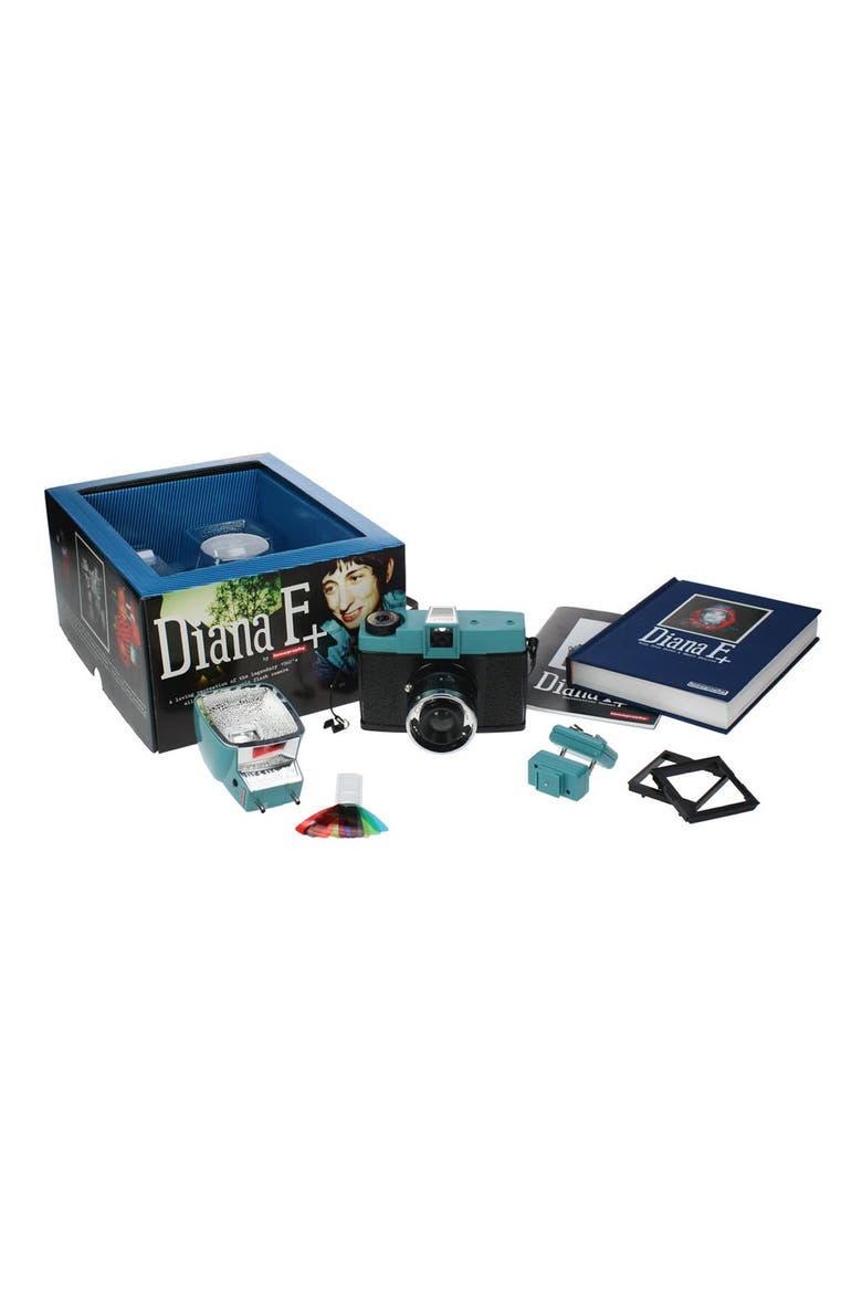 'Diana F+' Film Camera, Alternate, color, BLACK