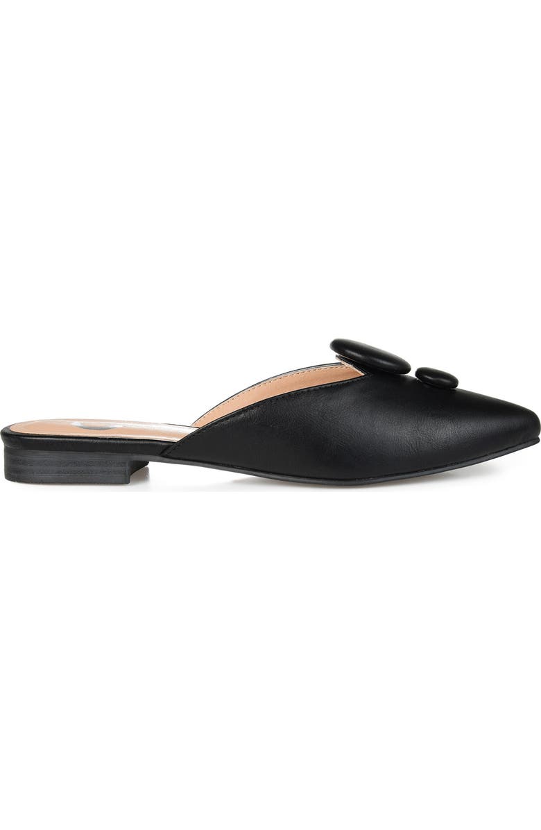Journee Collection Mallorie Almond Toe Mule, Alternate, color, Black