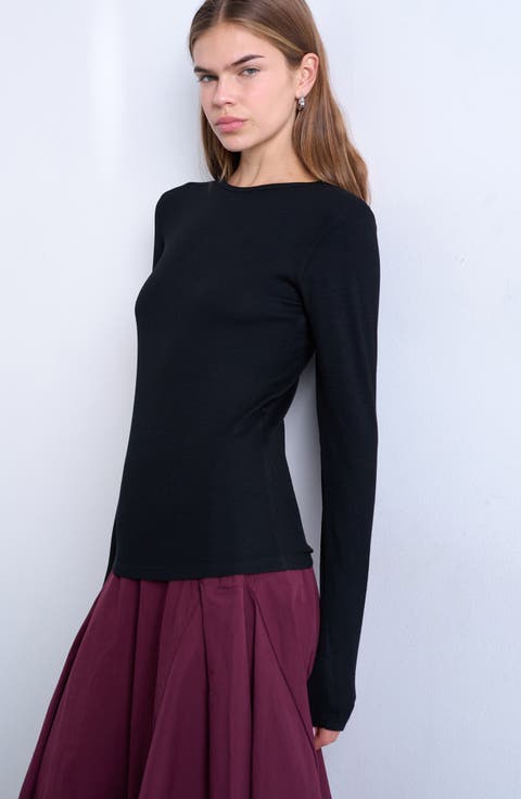 Long Sleeve Rib Top