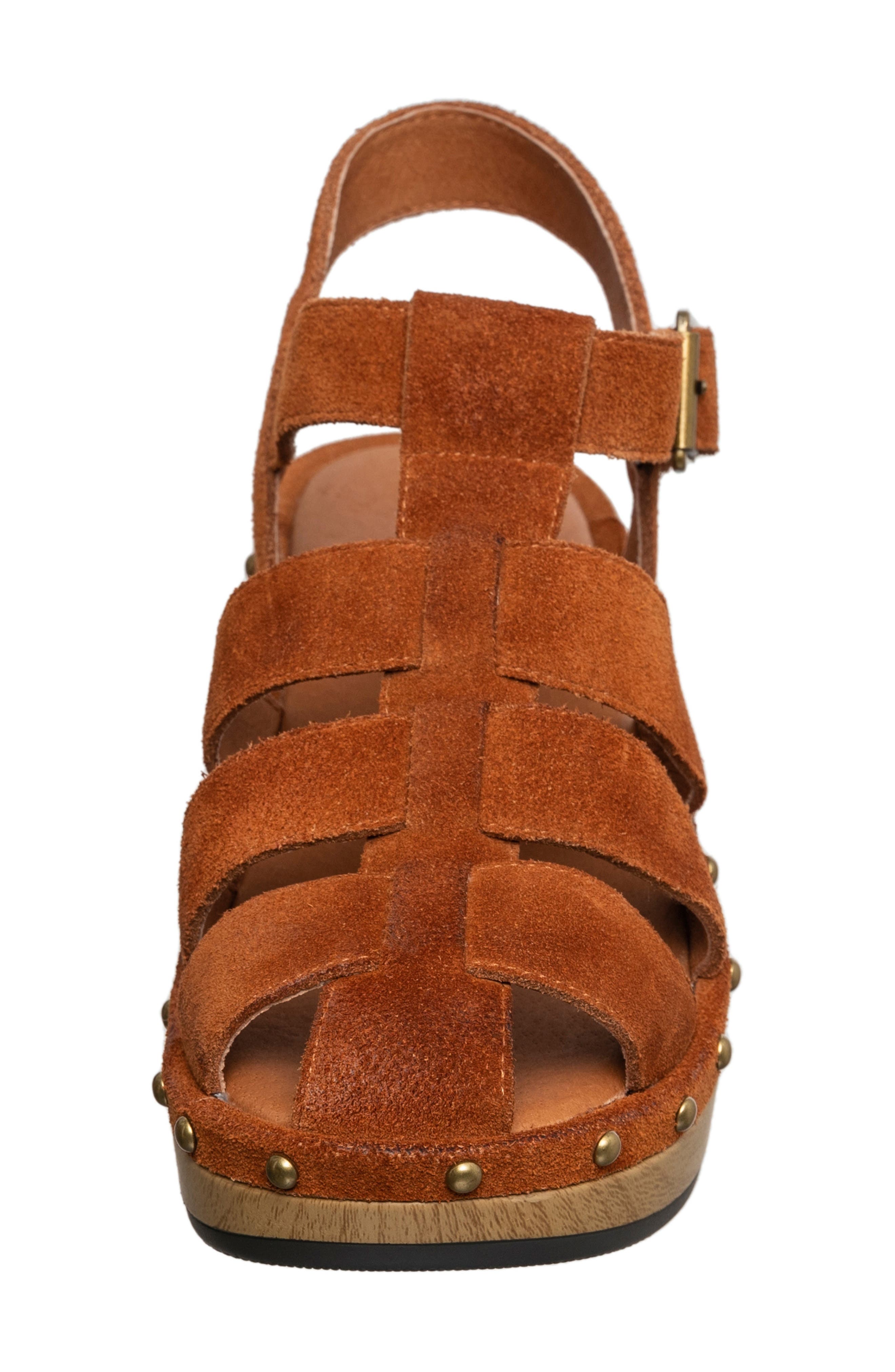 ANTELOPE Macon Stud Sandal, Alternate, color, Tobacco Suede