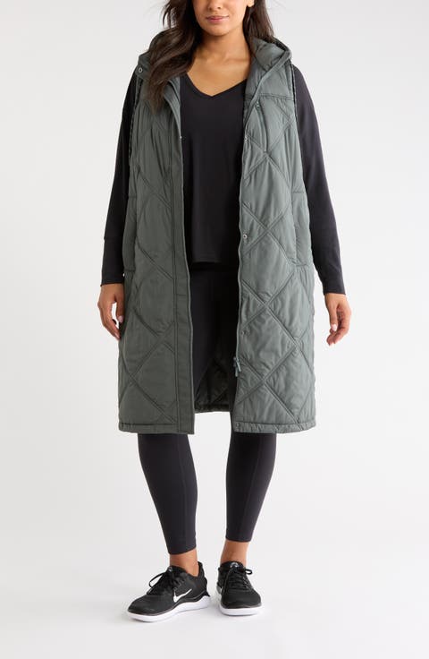 Long Hooded Puffer Vest