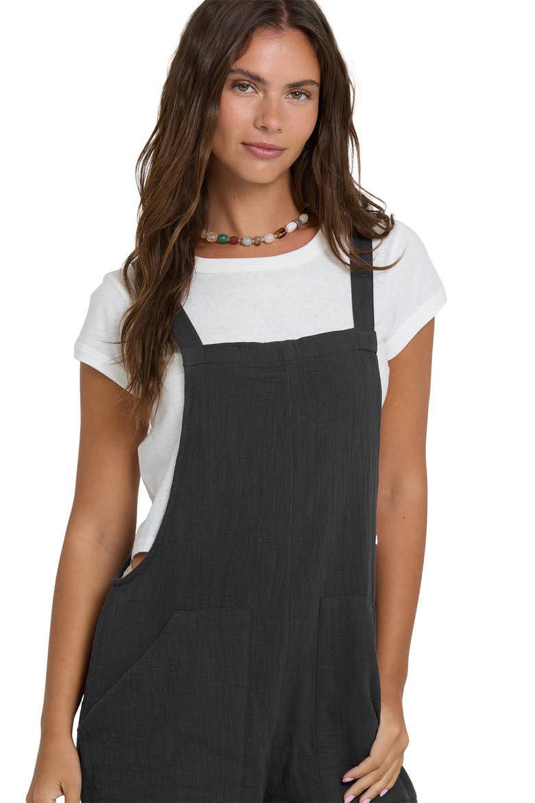 Pacific Time Cotton Jumpsuit, Alternate, color, BLACK SANDS