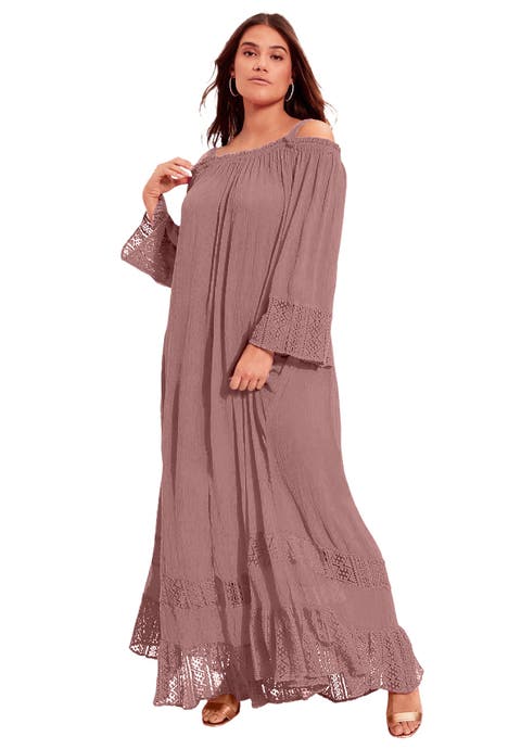 Off-The-Shoulder Maxi Dress (Plus)