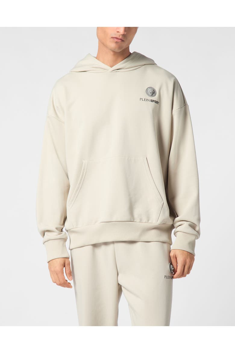 Oversize Hoodie Sweatshirt Ls Scratch Men, Main, color, grey