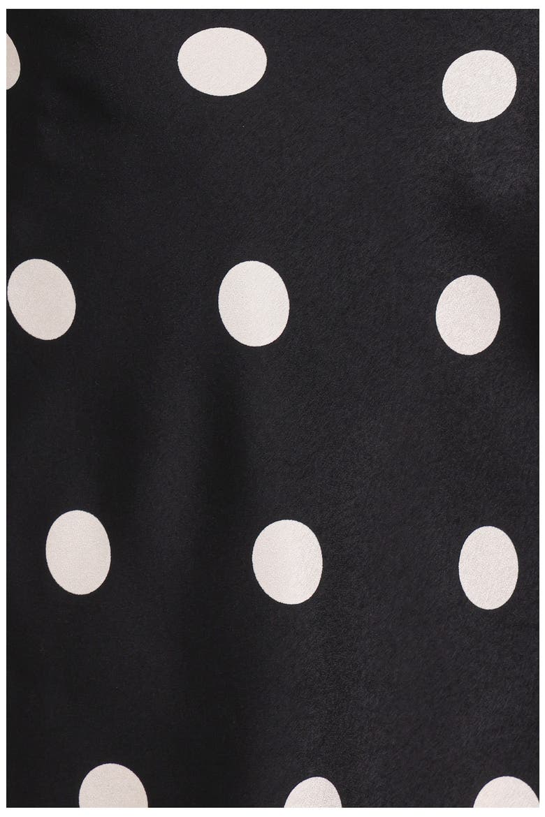 Belinda Polka Dot Wide Leg Drawstring Pants, Alternate, color, BLACK/ CREAM
