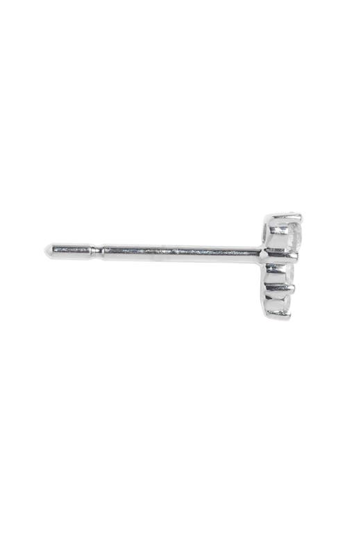 Meira T Graduated Diamond Stud Earrings In White