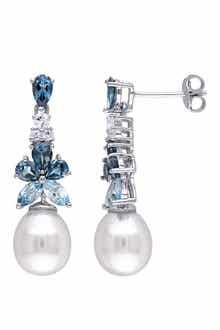 DELMAR Freshwater Pearl Drop Earrings