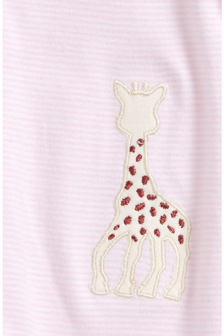 Sophie Stripe Footie, Alternate, color, PINK