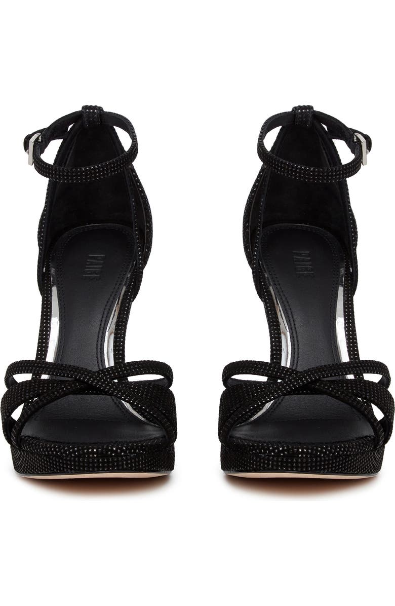 PAIGE Violet Ankle Strap Platform Sandal, Alternate, color, Black