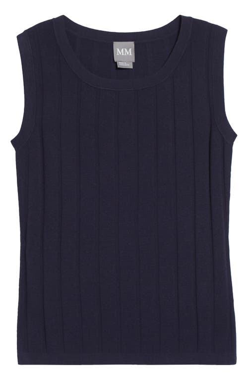 Mm By Max Mara Valido Rib Sweater Tank In Blue