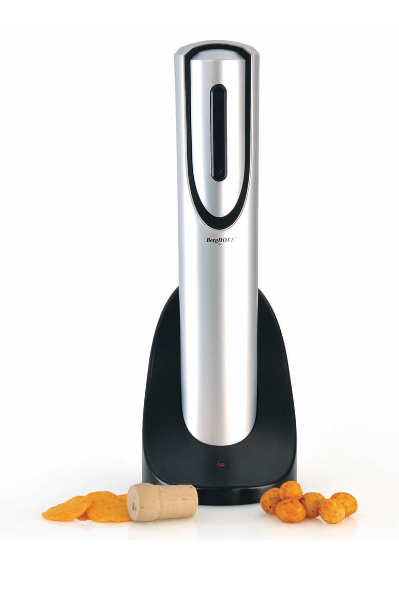 Gemini's Black Rechargeable Electric Wine Opener, Main, color, BLACK