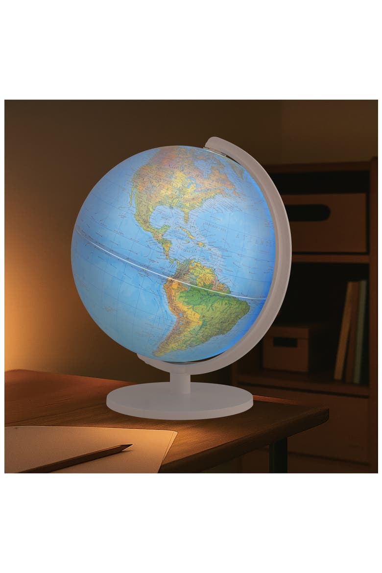 Illuminated Geopolitical Globe, Alternate, color, MULTICOLORED