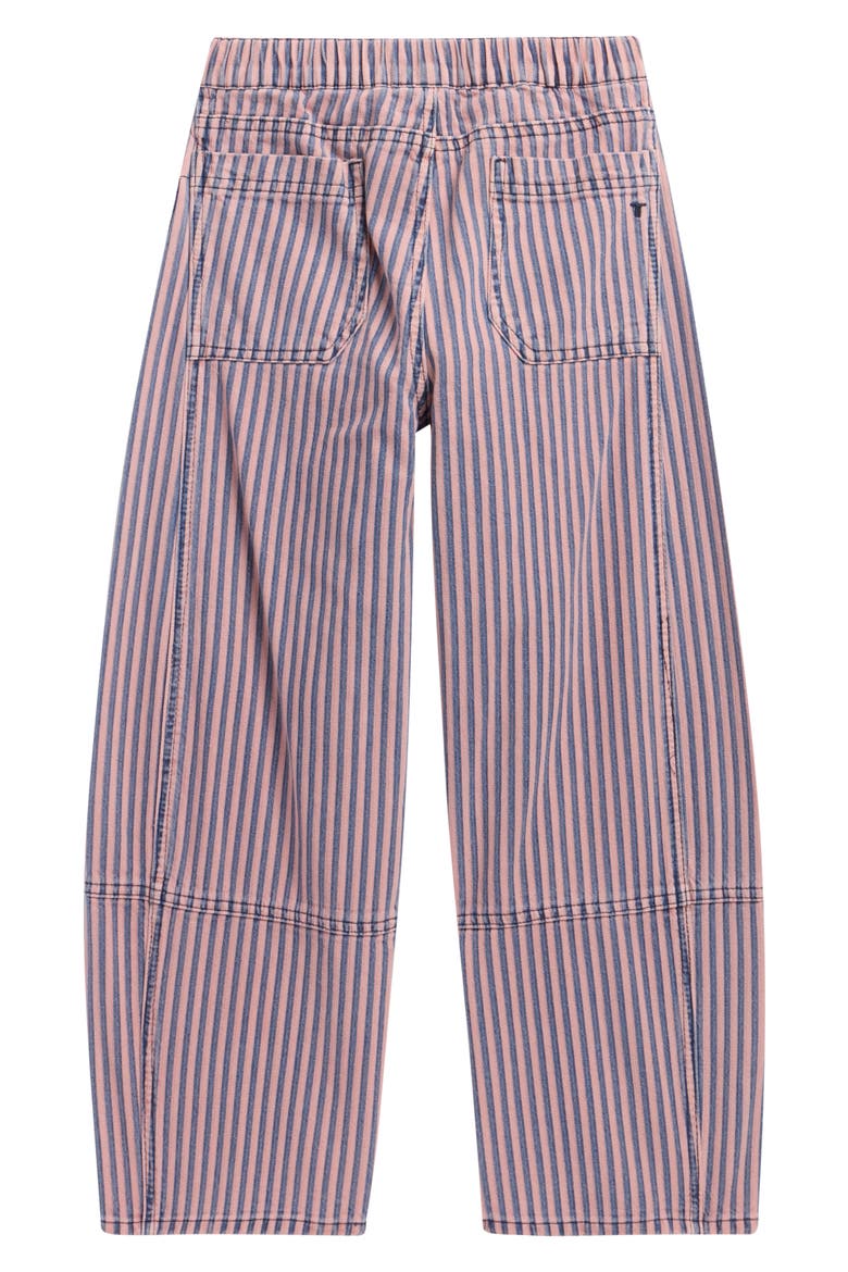 Kids' Stripe Barrel Leg Jeans, Alternate, color, PINK BLUE