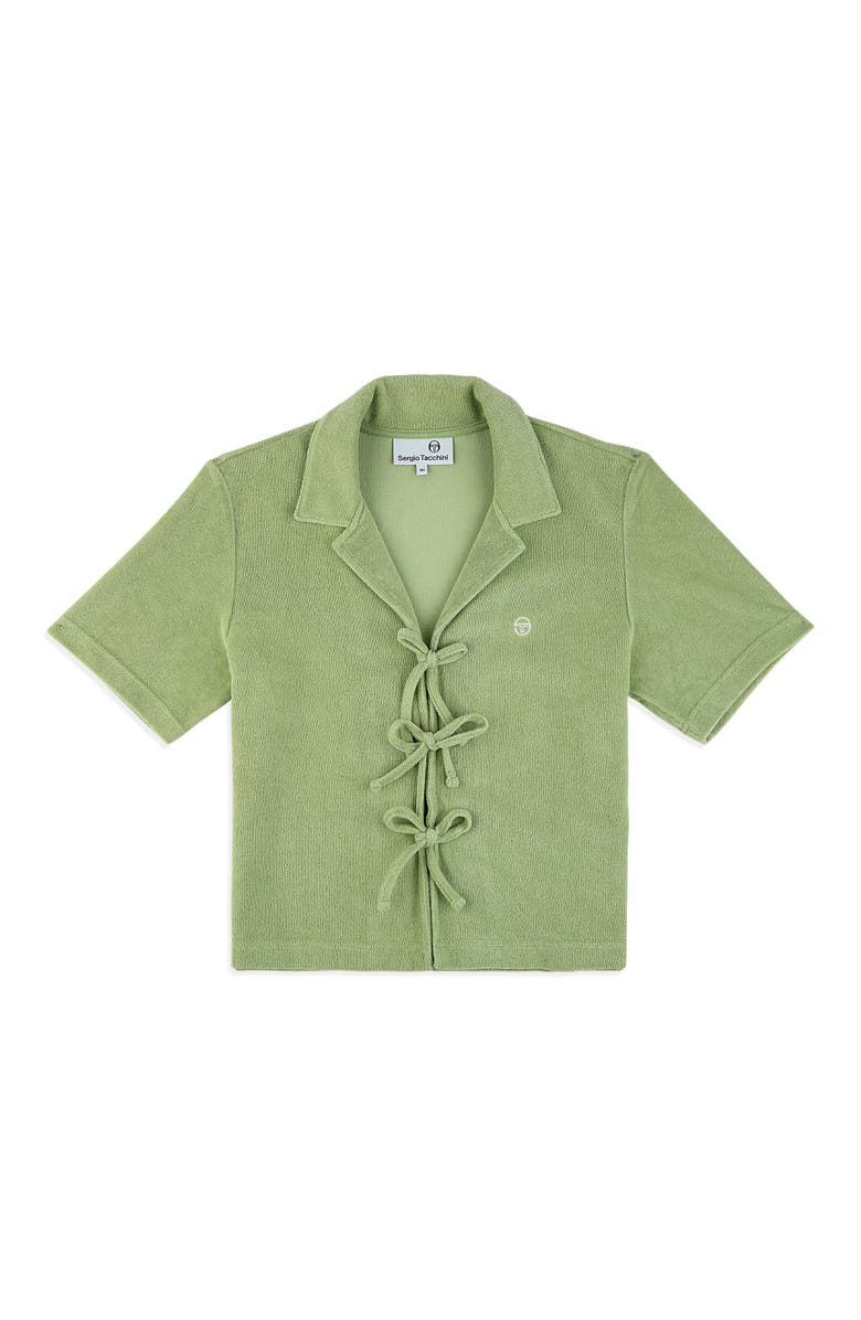 Sergio Tacchini Edda Cropped Shirt, Alternate, color, Reseda